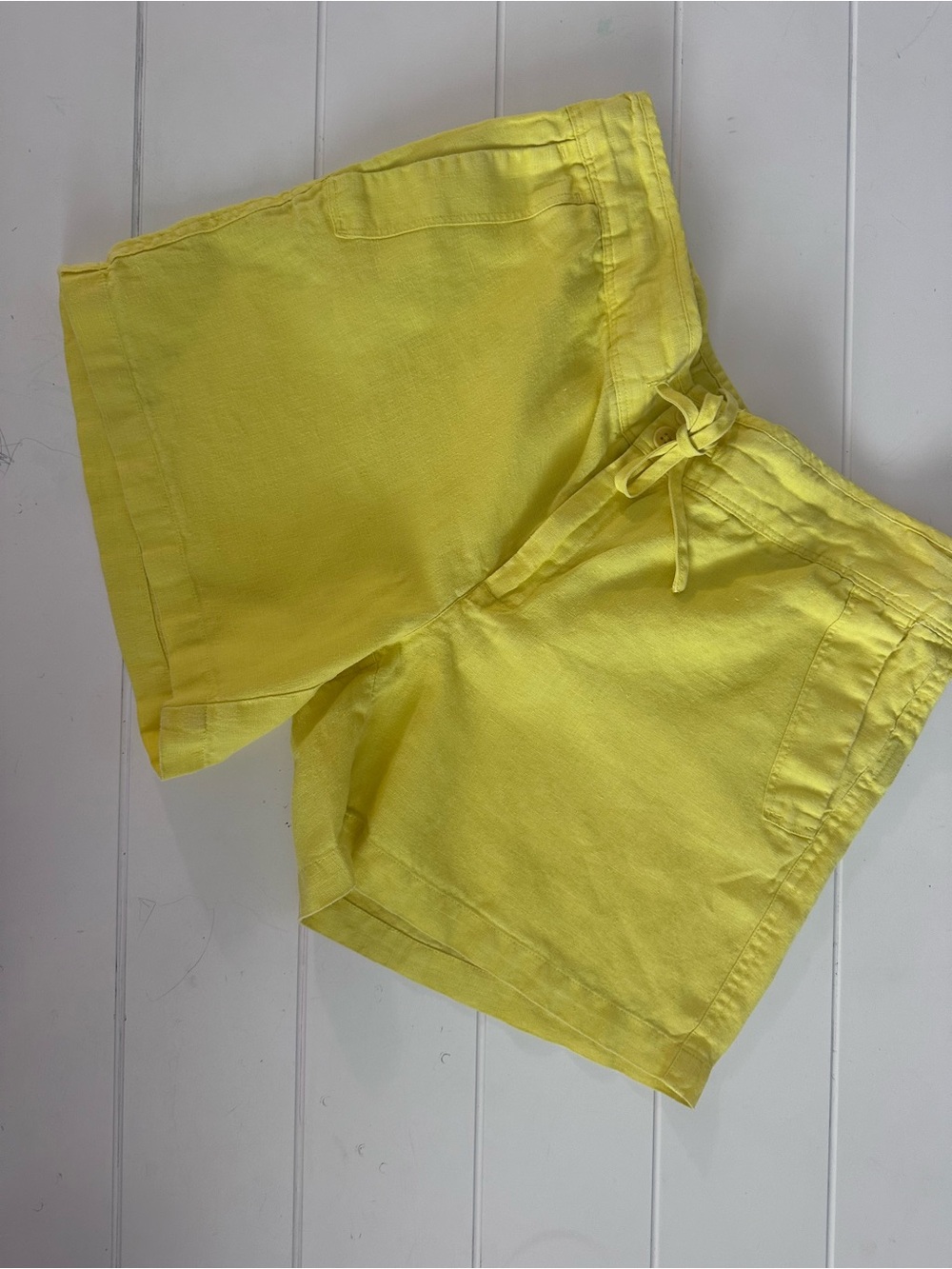 Ralph Lauren Yellow Linen Drawstring Shorts